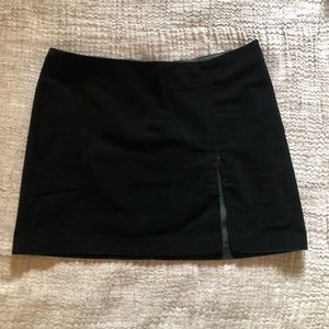 Lip Service Velvet Mini Skirt with Zipper slit